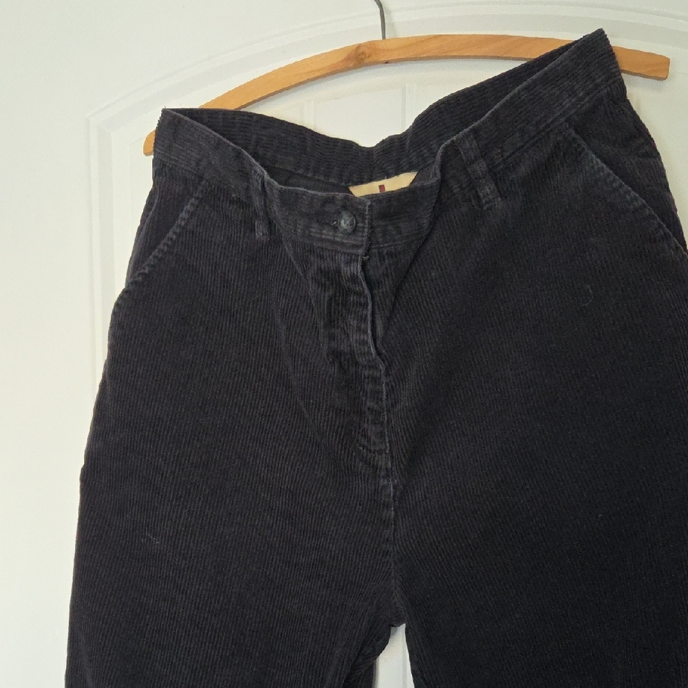 Woolrich Women's Black Cotton Cordoroy Barrel Style Pants